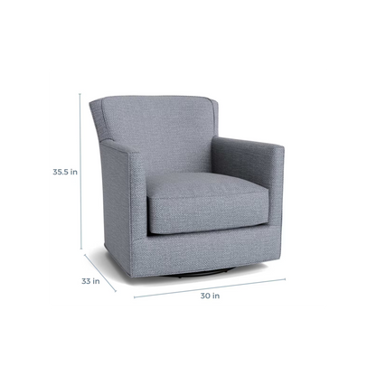 New American Living Thin Track Arm Swivel Chair - Custom - Chapin Furniture