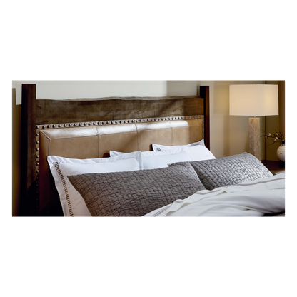 Benchmade Heritage Live Edge Leather Upholstered Headboard - Custom - Chapin Furniture