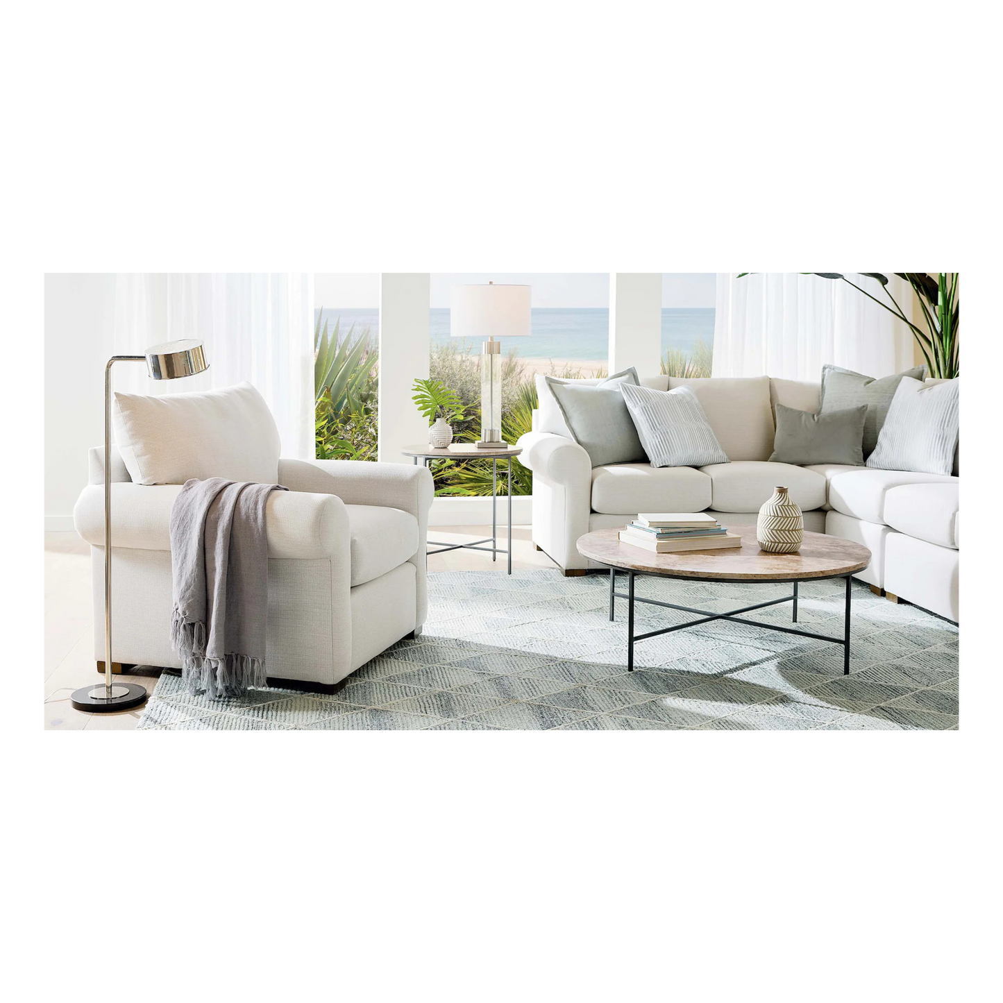 Hanover Roll Arm chair - Cloud - Chapin Furniture