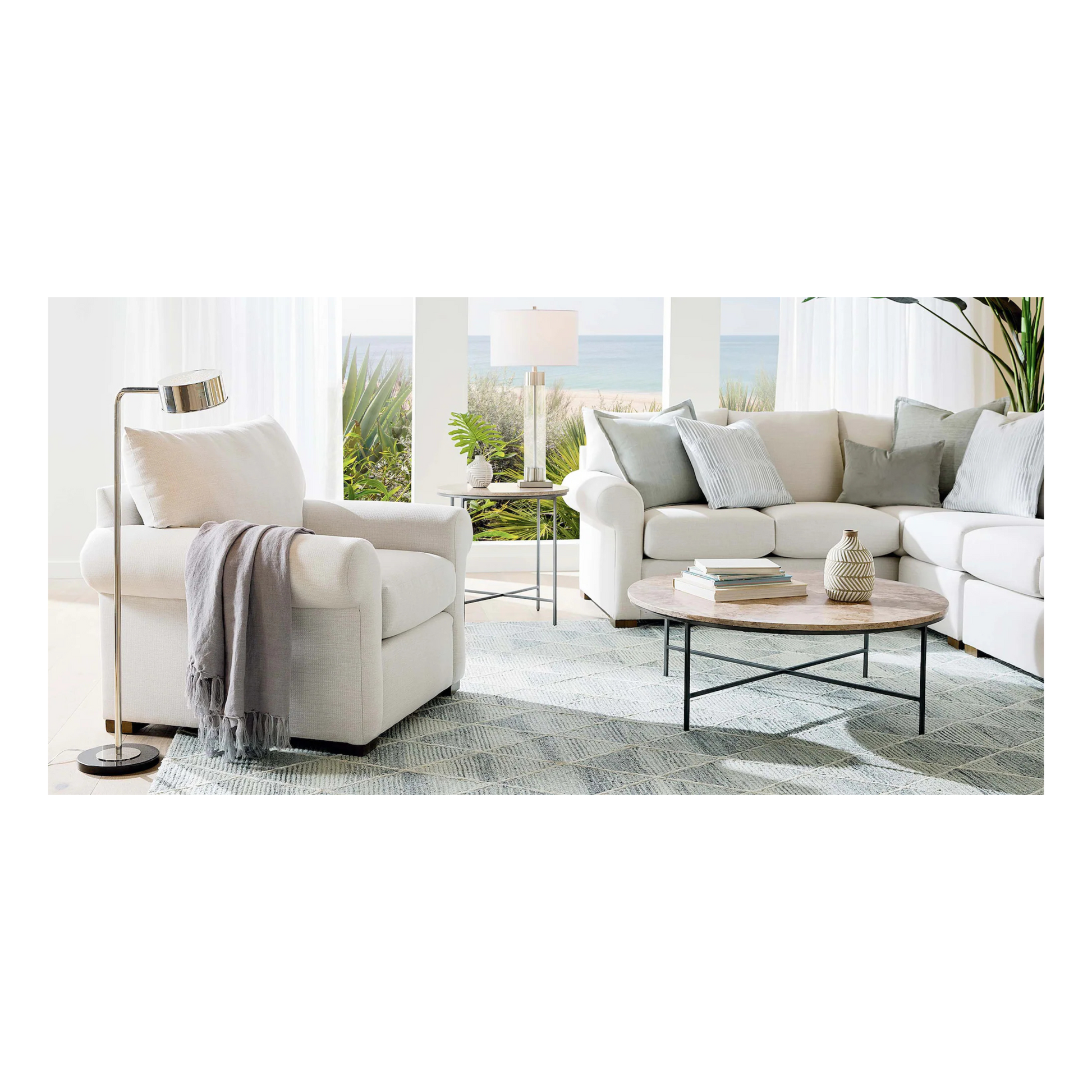 Hanover Roll Arm chair - Cloud - Chapin Furniture