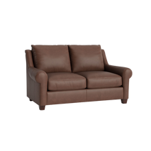 Ellery Leather Roll Arm Loveseat - Custom - Chapin Furniture