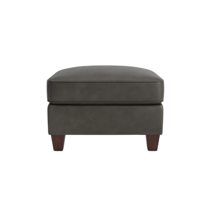 Corinna Leather Ottoman - Custom - Chapin Furniture