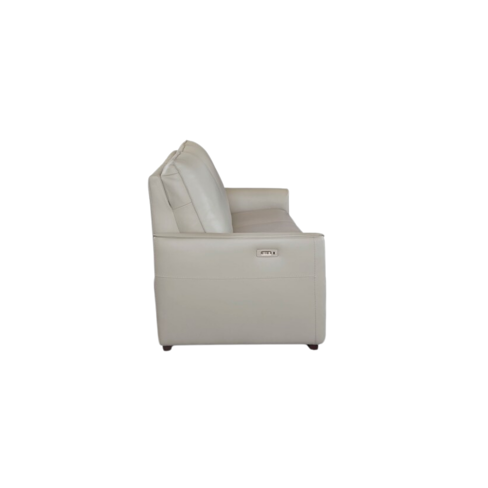 Everett Leather Modular Reclining Sofa - Light Grey - Chapin Furniture