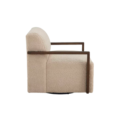 Creswell Wood Arm Swivel Chair - Custom - Chapin Furniture