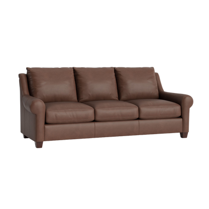 Ellery Leather Roll Arm Sofa 92.5" - Custom - Chapin Furniture