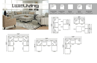 Durango Pewter Sectional - Chapin Furniture