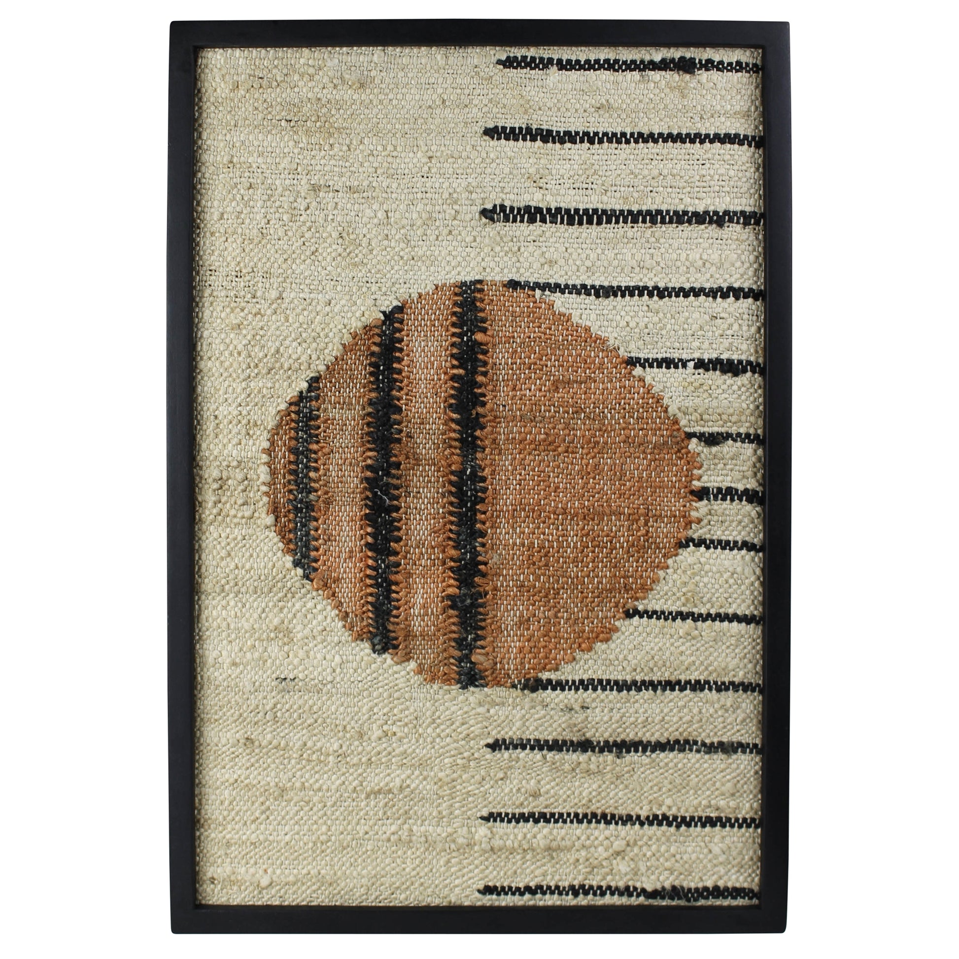 Mana Woven Wall Art - Circle Next To Lines - Chapin Furniture