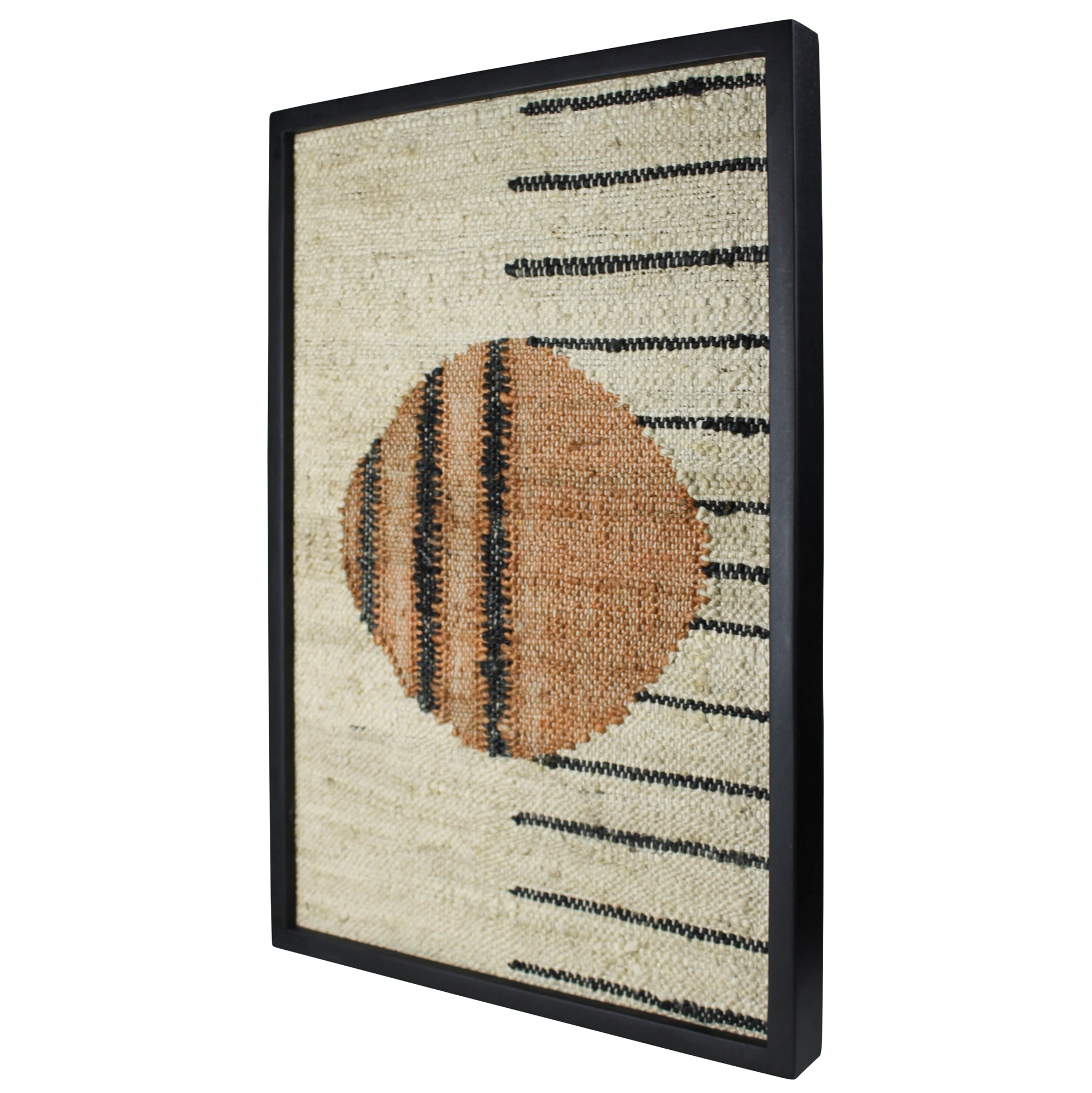 Mana Woven Wall Art - Circle Next To Lines - Thumbnail 2