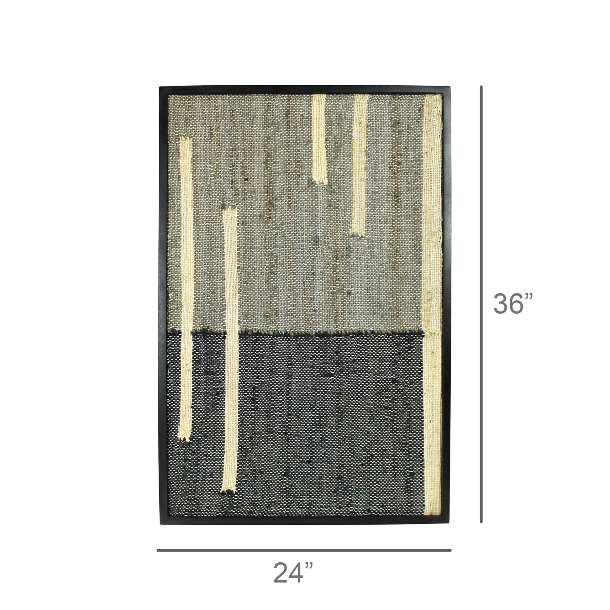 Chaves Woven Wall Art - Lines on Dark - Chapin Furniture