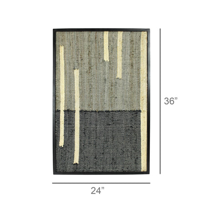 Chaves Woven Wall Art - Lines on Dark - Chapin Furniture