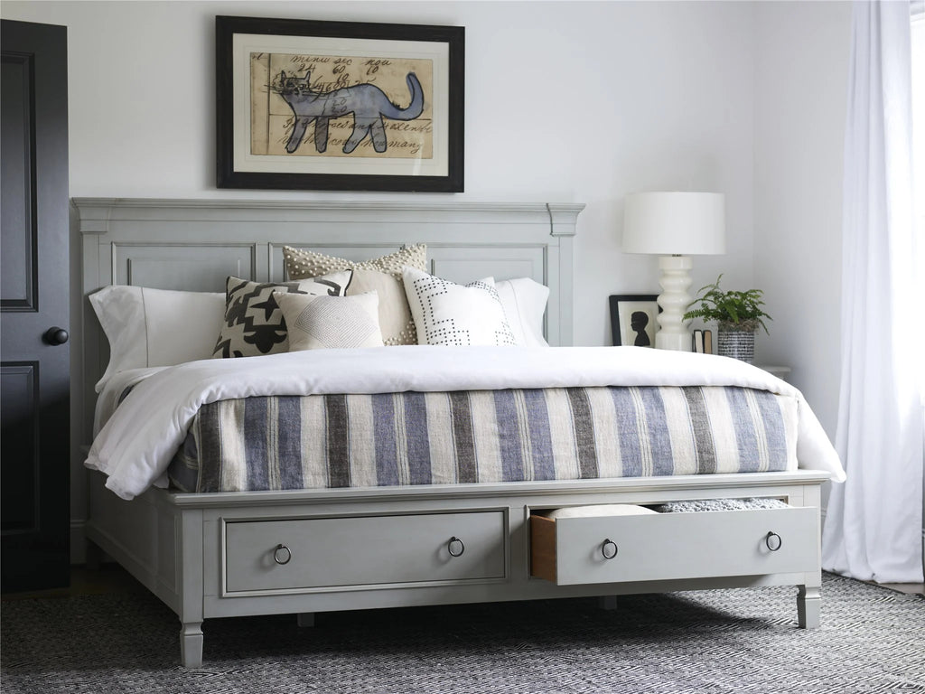 Summer Hill French Gray Storage Queen Bed - Chapin Furniture