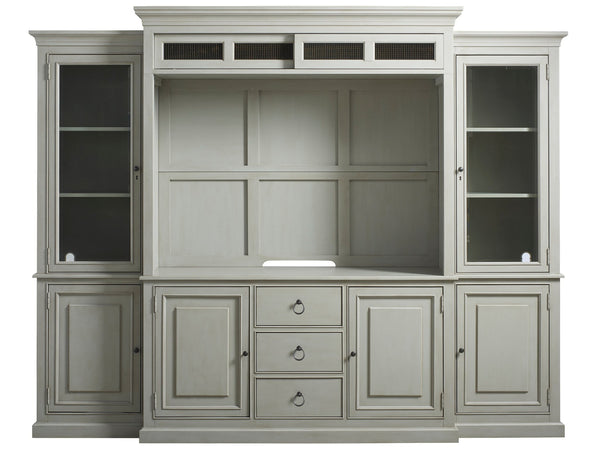 Summer Hill French Gray Home Entertainment Console with Hutch - Chapin Furniture