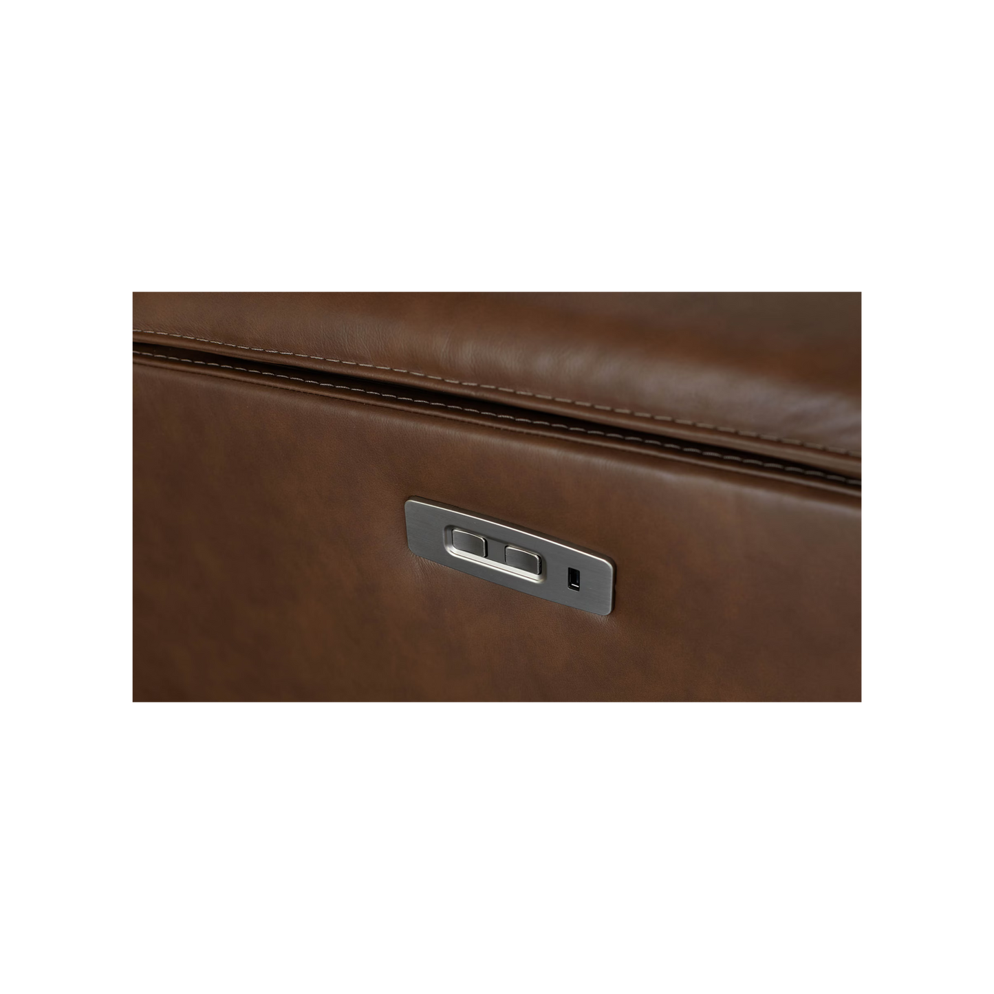 Everett Leather Armless Zero Gravity Power Recliner - Cork Leather - Chapin Furniture