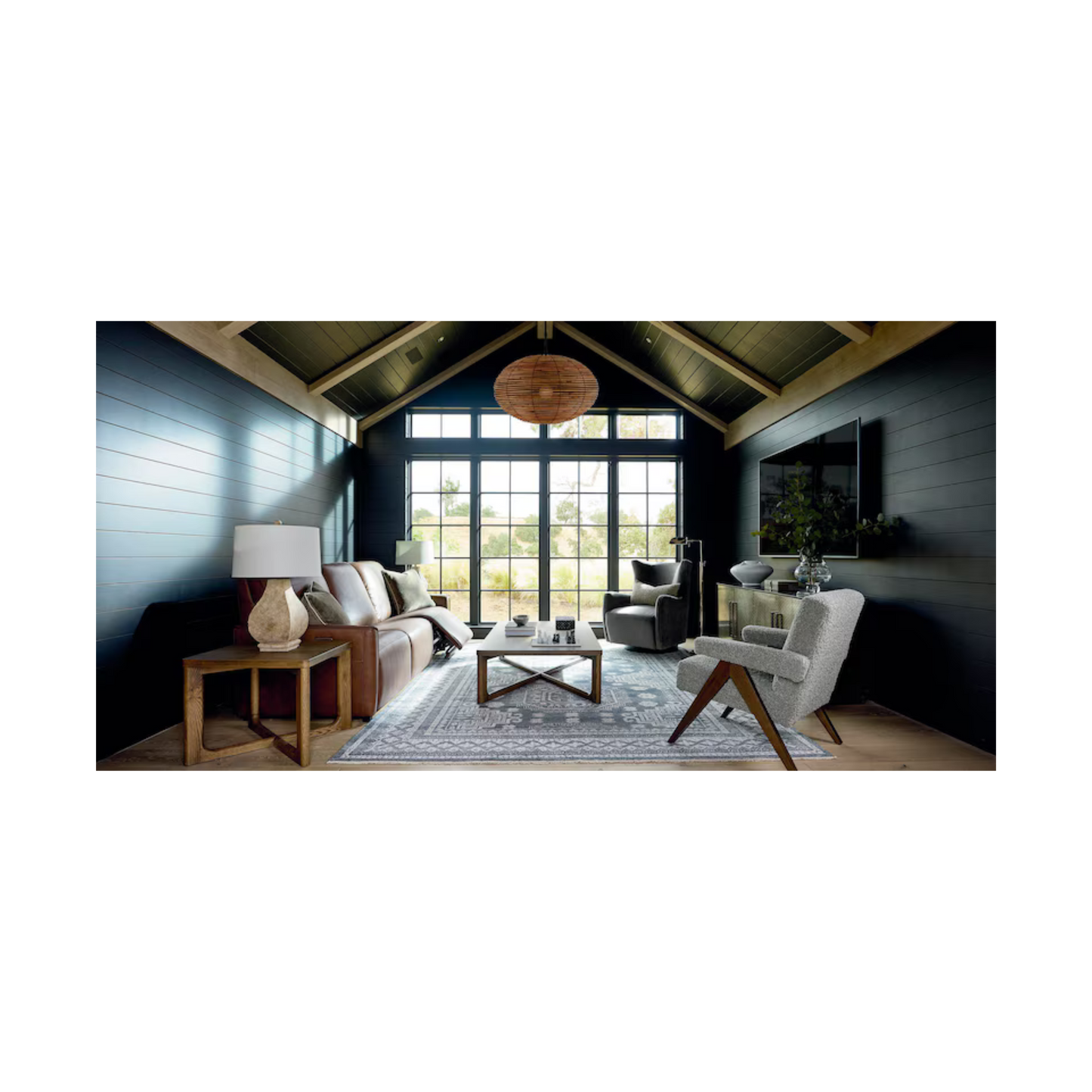 Everett Leather Modular Reclining Sofa - Cork Leather - Chapin Furniture