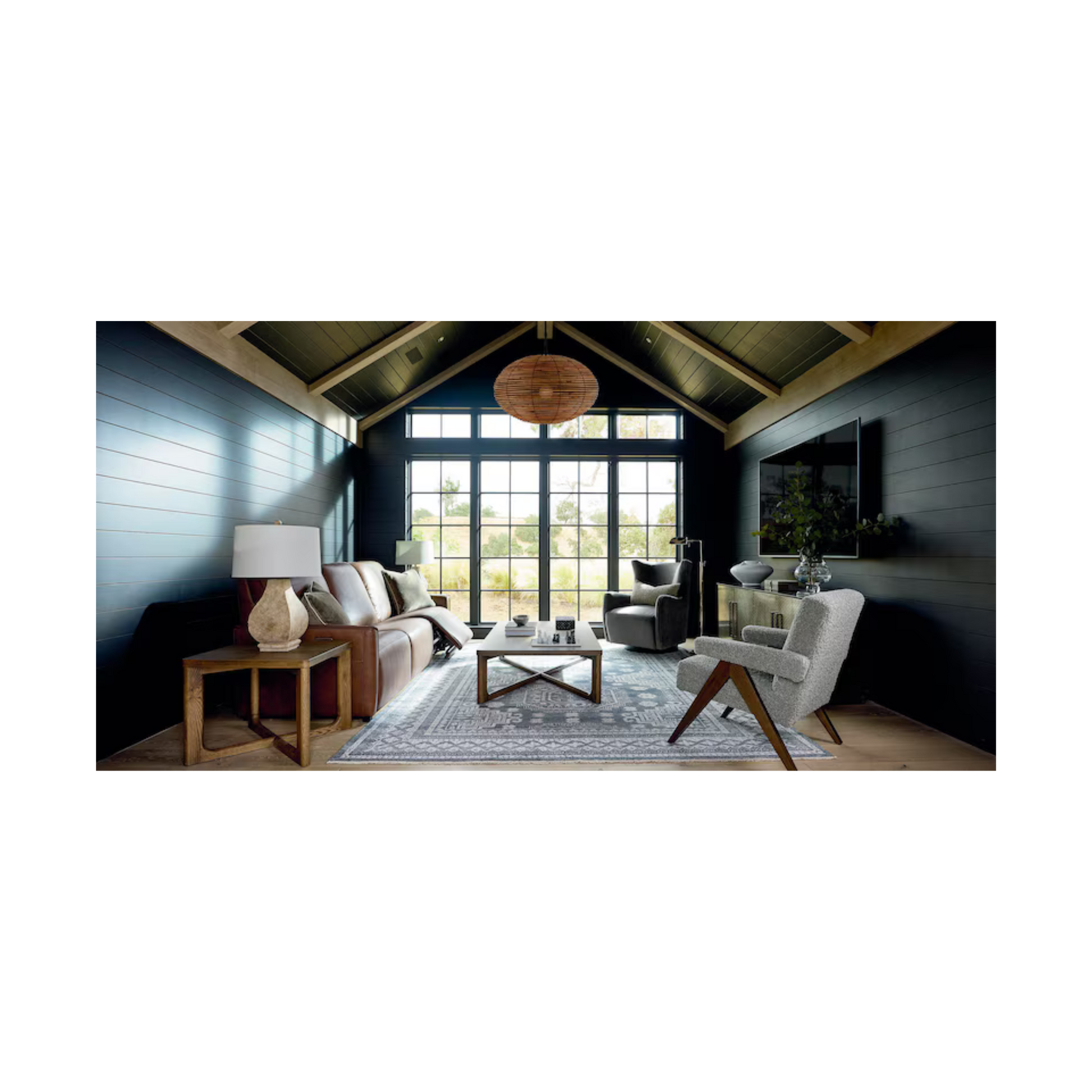 Everett Leather Modular Reclining Sofa - Cork Leather - Chapin Furniture