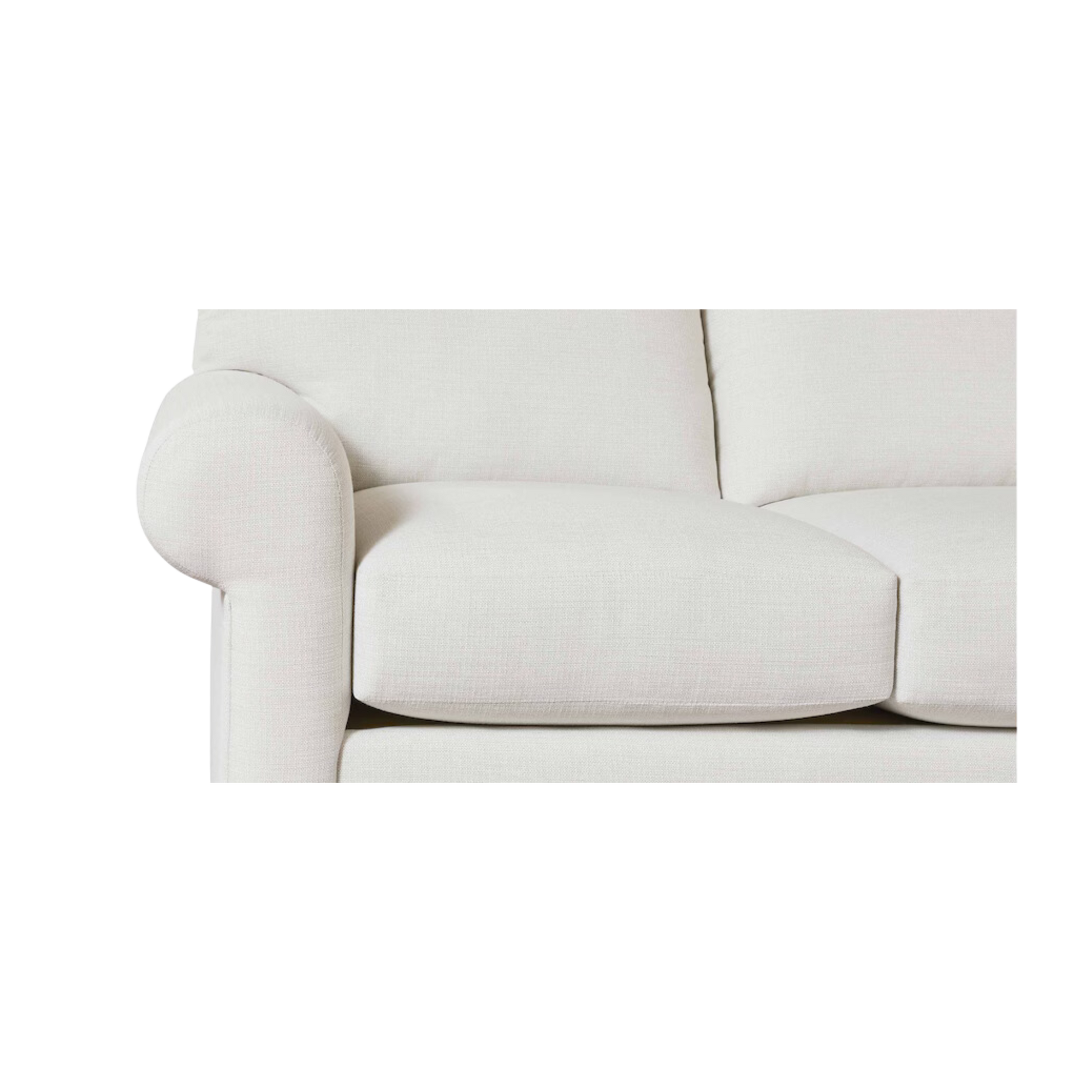 Hanover Roll Arm L-Shaped Sectional - Bellaire Cloud - Chapin Furniture