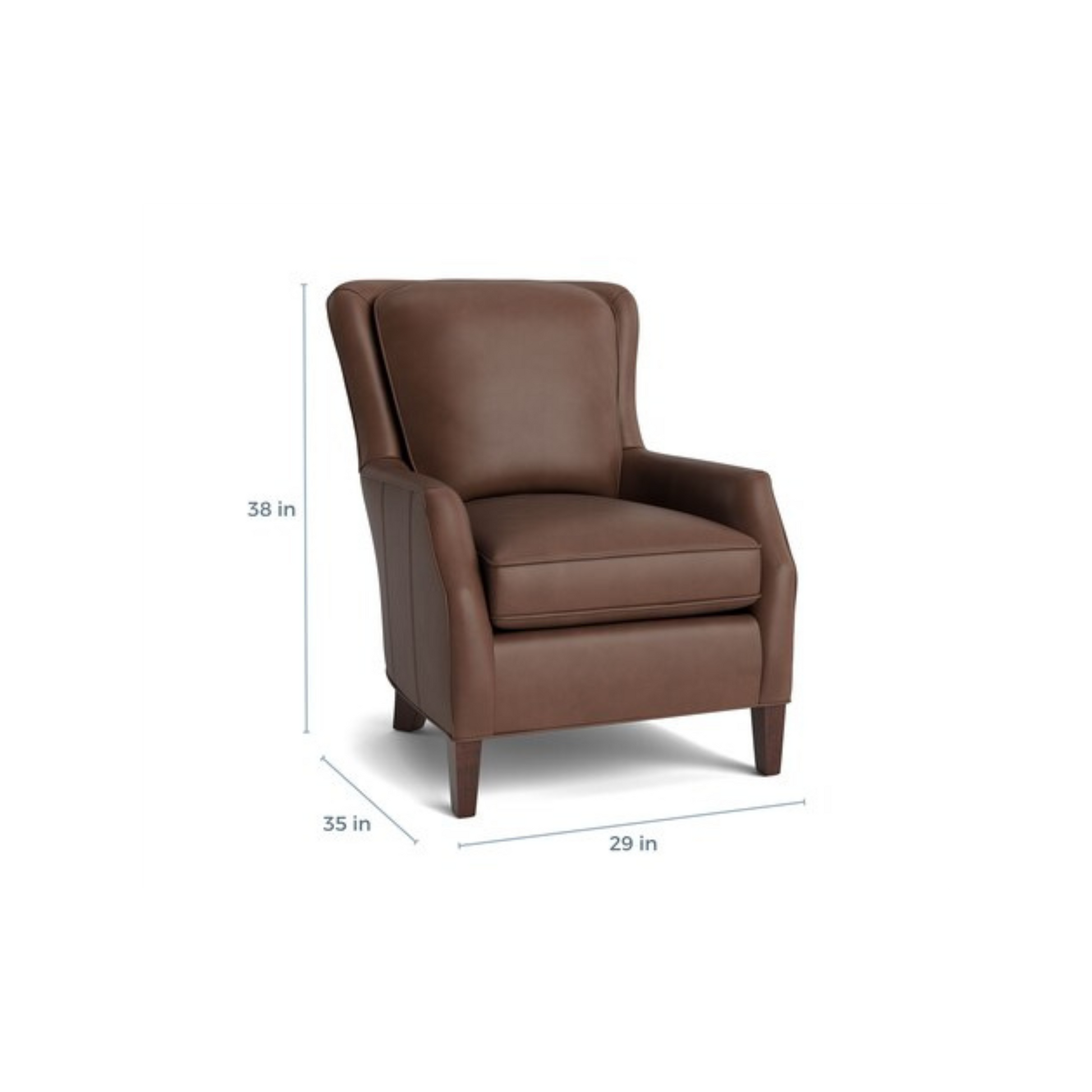 Kent Leather Slope Arm Chair - Custom - Chapin Furniture