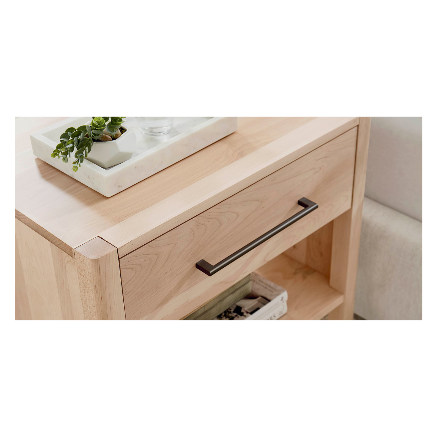 Benchmade Parkway Bedside Table - Lucent - Chapin Furniture