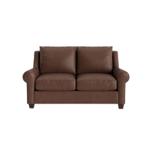 Ellery Leather Roll Arm Loveseat - Custom - Chapin Furniture