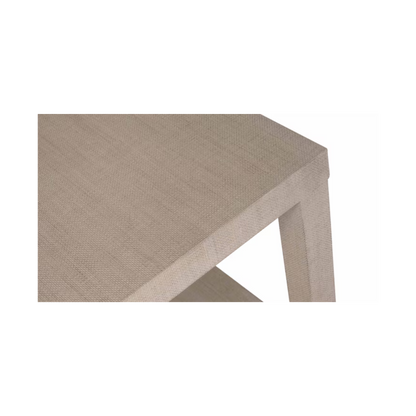 Ventura Raffia Square End Table - Sand Grey - Chapin Furniture