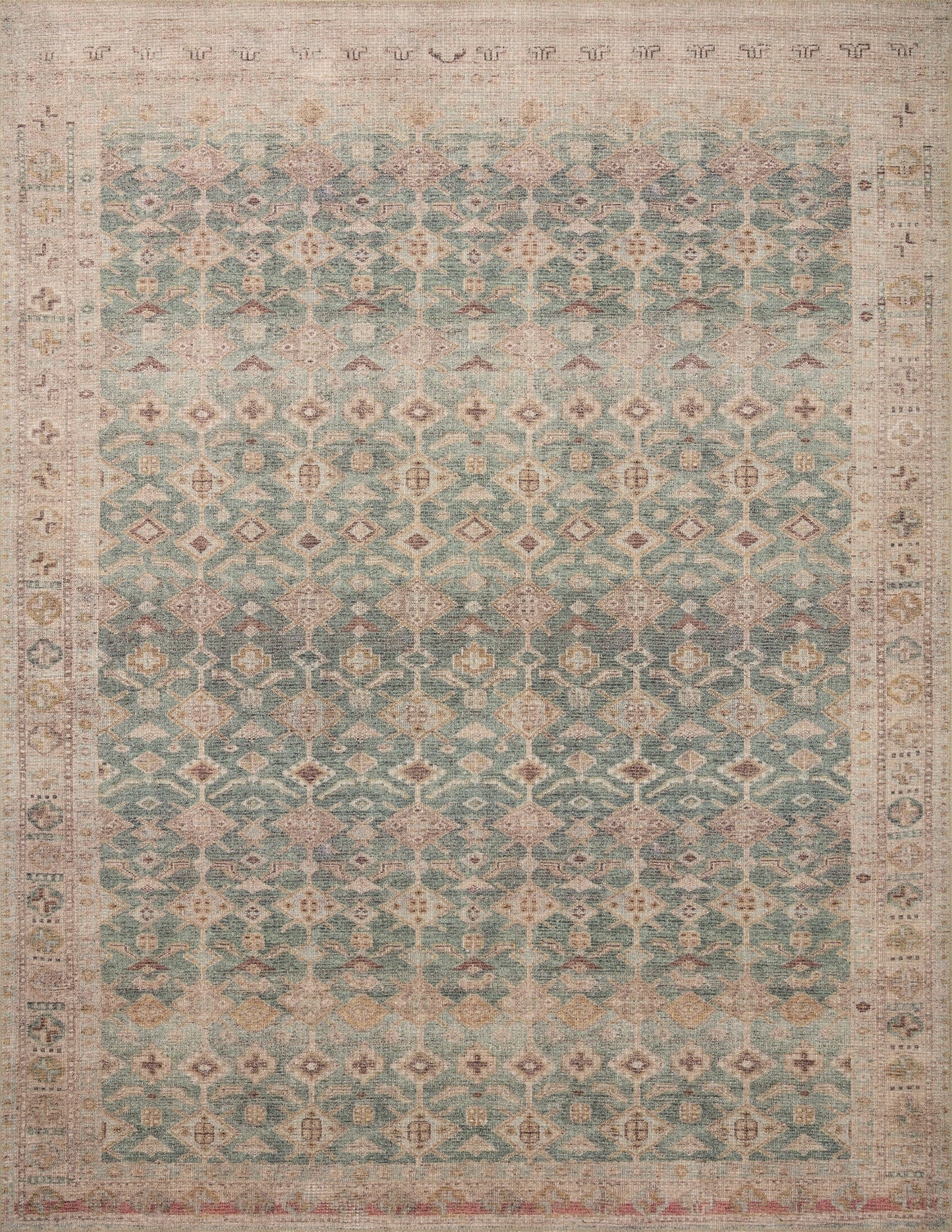 Angela Rose Aubrey Rug - Aqua / Sand - Chapin Furniture