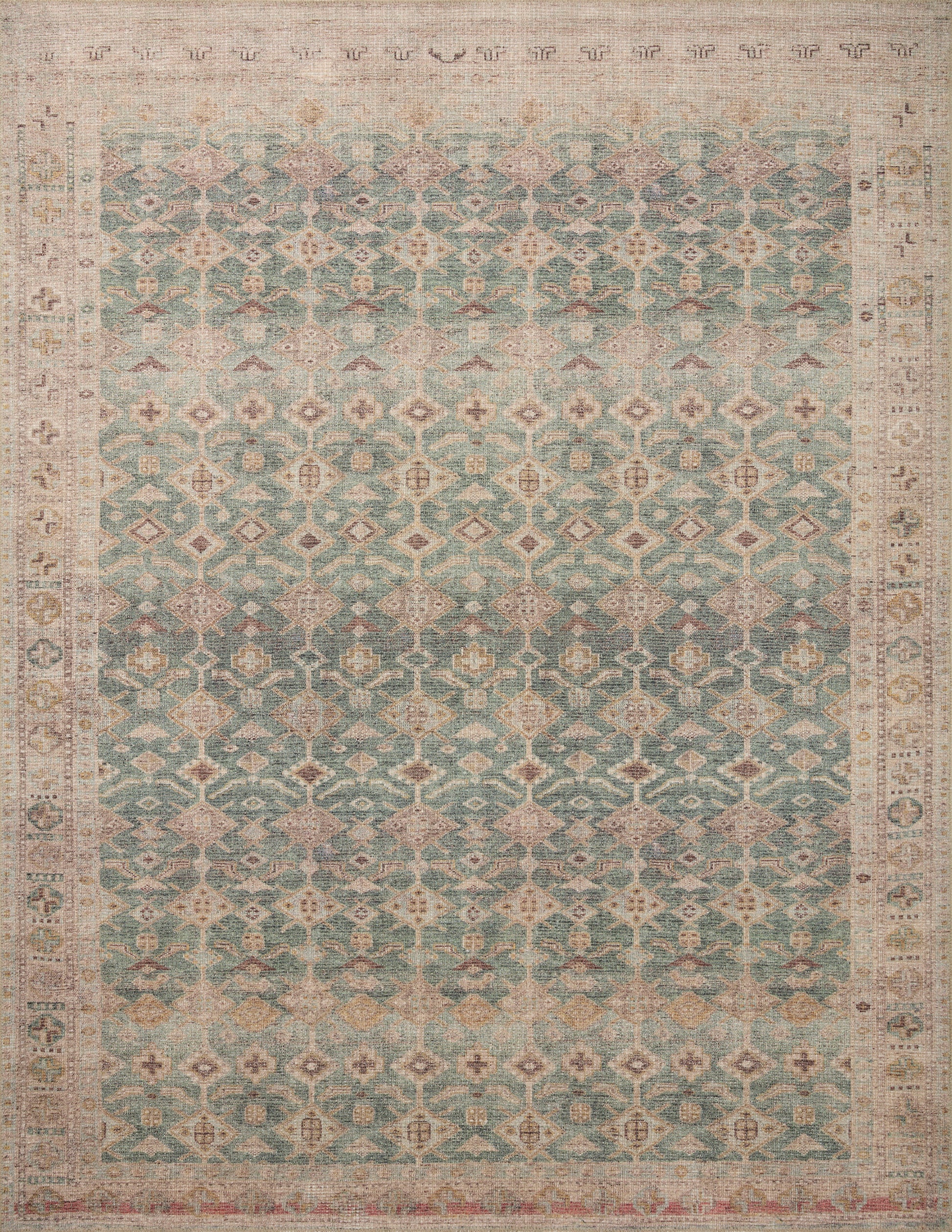Angela Rose Aubrey Rug - Aqua / Sand - Chapin Furniture