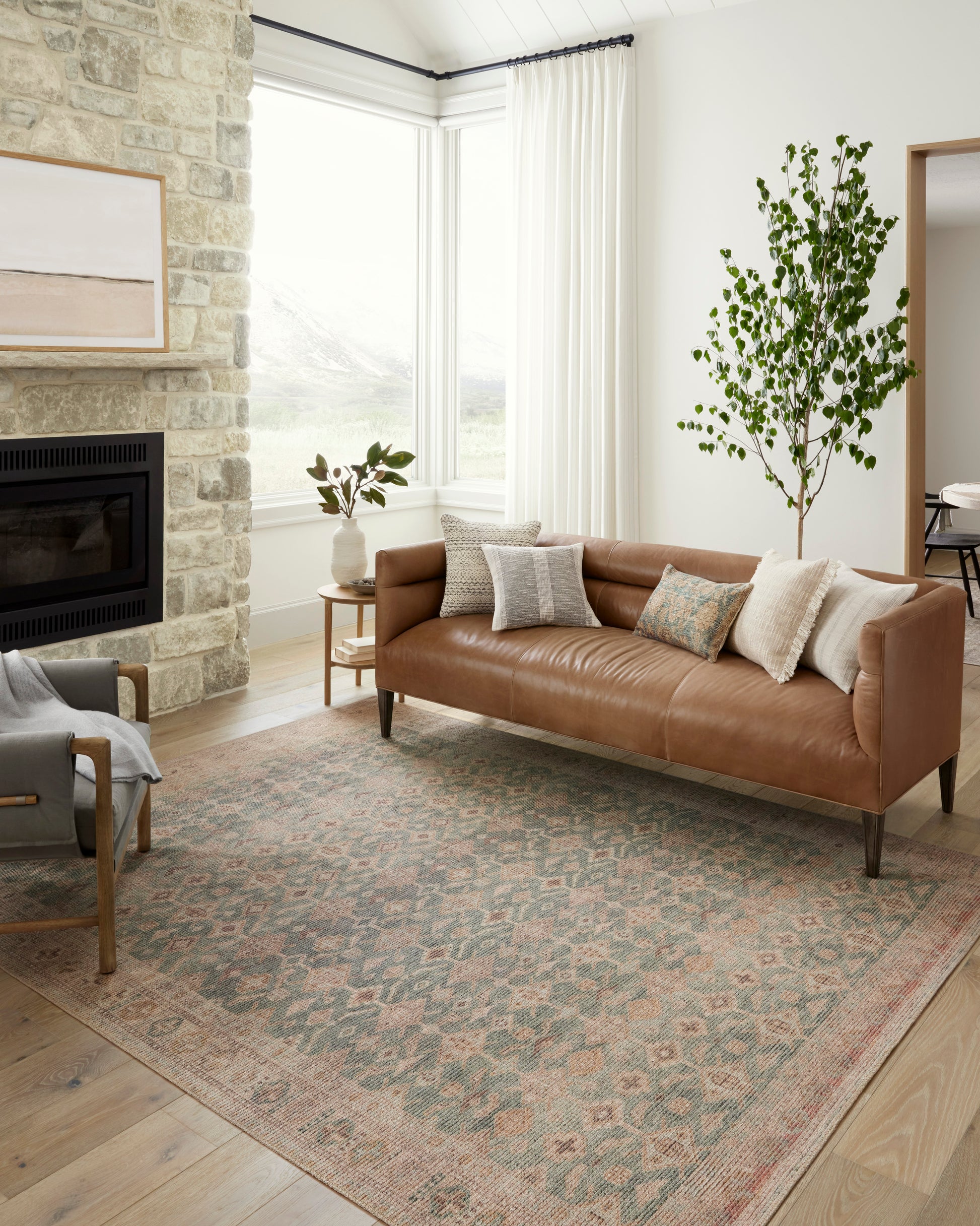 Angela Rose Aubrey Rug - Aqua / Sand - Chapin Furniture