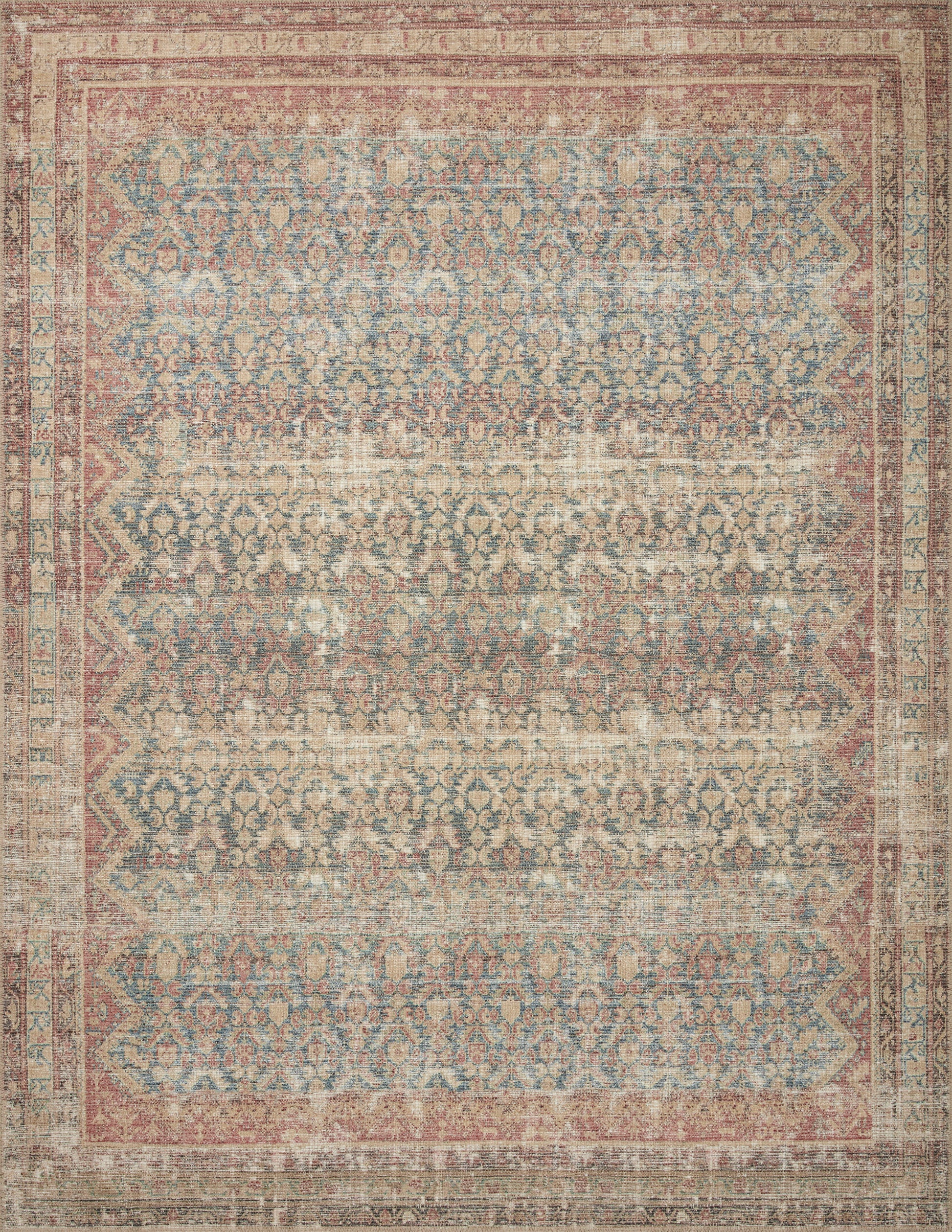 Angela Rose Aubrey Rug - Ocean / Spice - Chapin Furniture