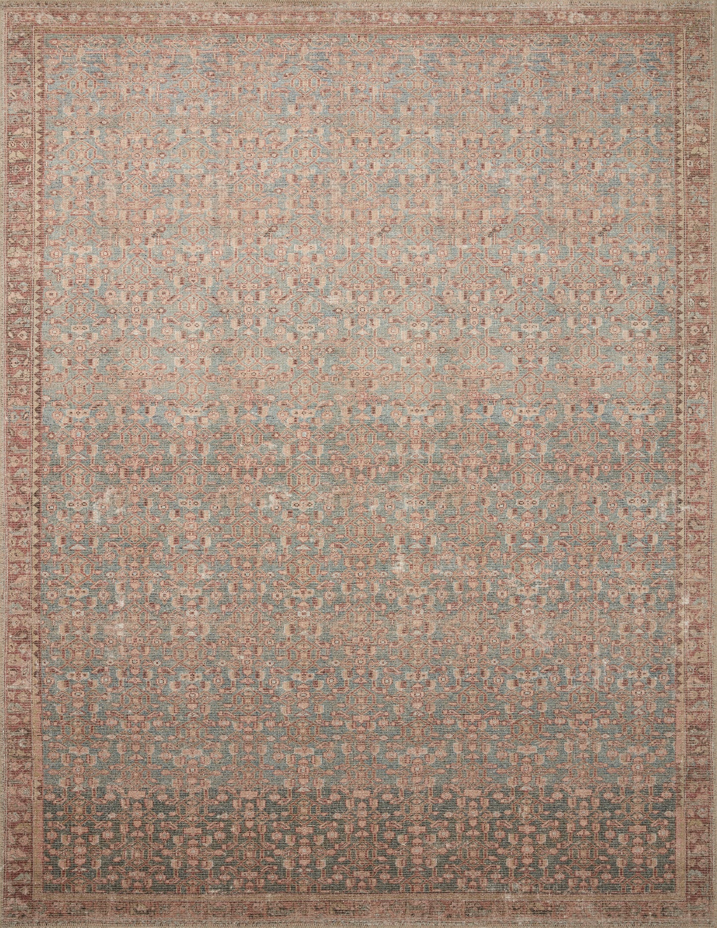 Angela Rose Aubrey Rug - Blue / Terracotta - Chapin Furniture
