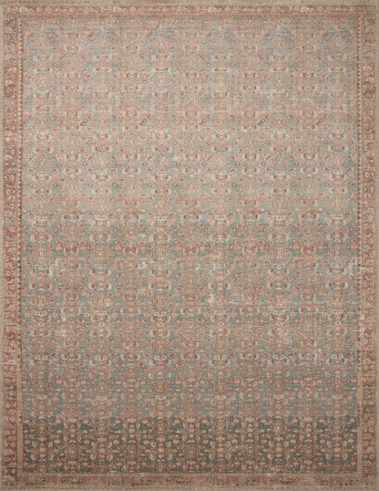 Angela Rose Aubrey Rug - Blue / Terracotta - Chapin Furniture