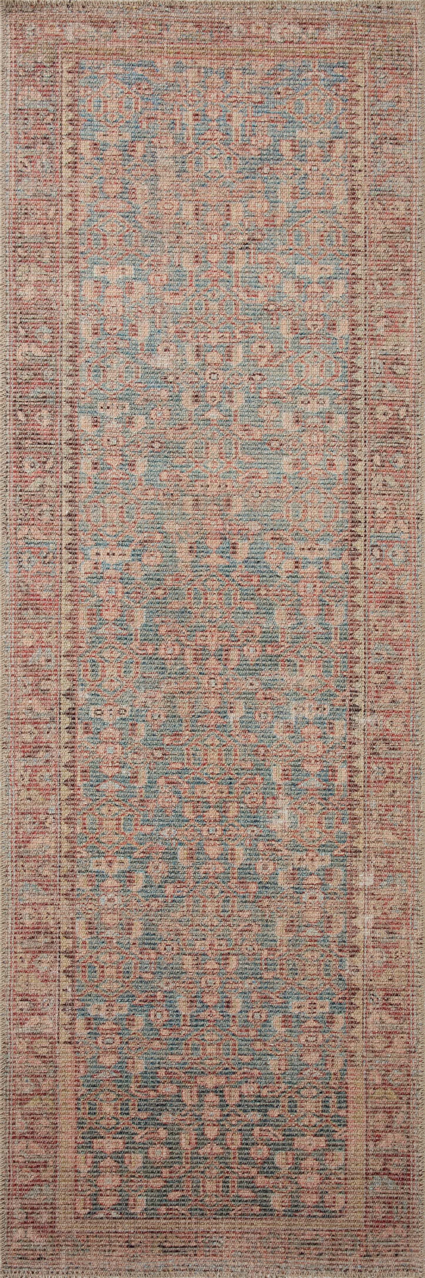 Angela Rose Aubrey Rug - Blue / Terracotta - Chapin Furniture