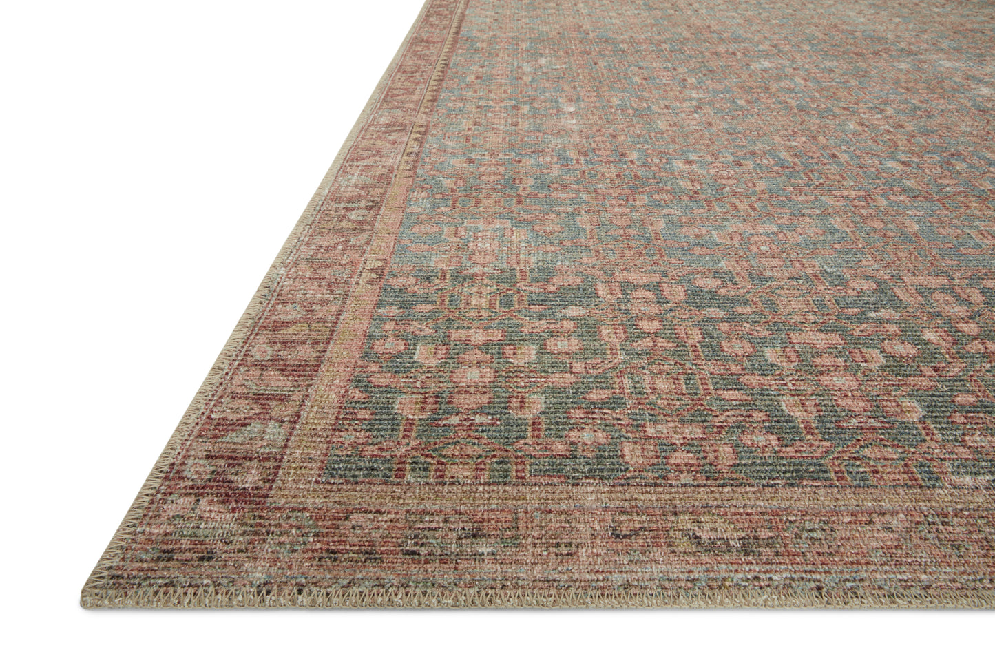 Angela Rose Aubrey Rug - Blue / Terracotta - Chapin Furniture