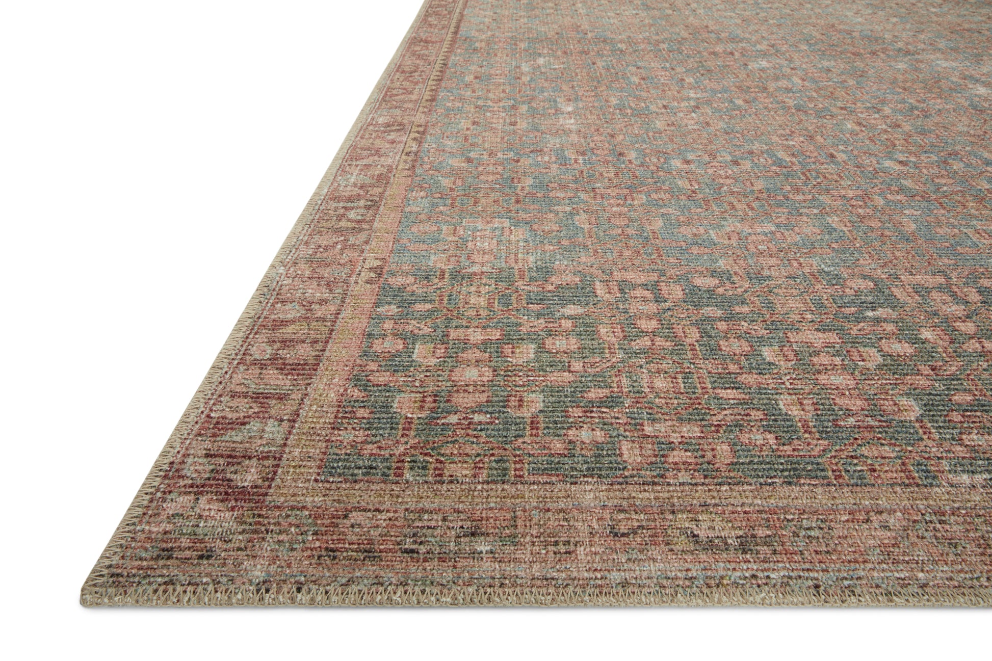 Angela Rose Aubrey Rug - Blue / Terracotta - Chapin Furniture