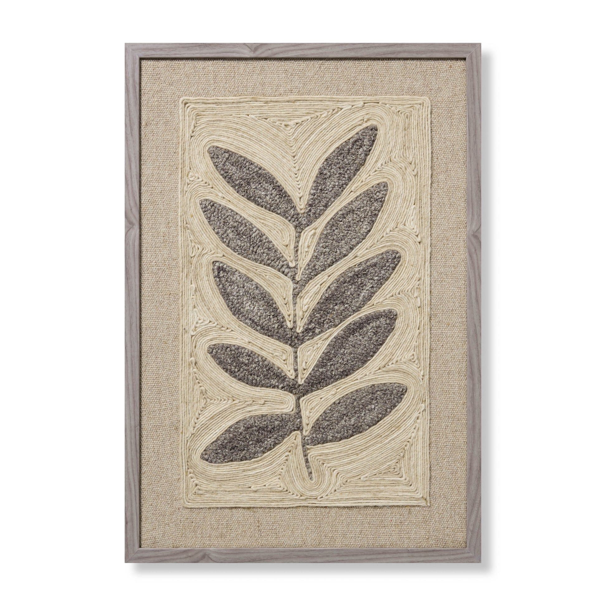 Loloi Frond & Fog Grey 2'-2" x 3'-2" Wall Art - Chapin Furniture
