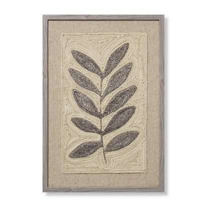 Loloi Frond & Fog Grey 2'-2" x 3'-2" Wall Art - Chapin Furniture