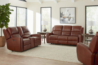 Bassett Club Level Aberdeen Power Motion Wallsaver Recliner in Chestnut Leather - Chapin Furniture