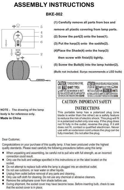 Beke BKE-002 Lamp - Chapin Furniture