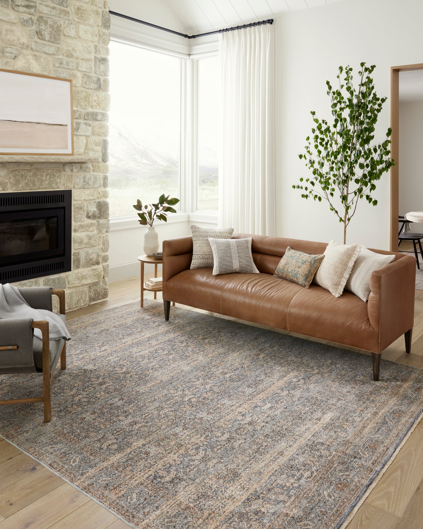 Angela Rose Blake Rug - Ocean / Mocha - Chapin Furniture