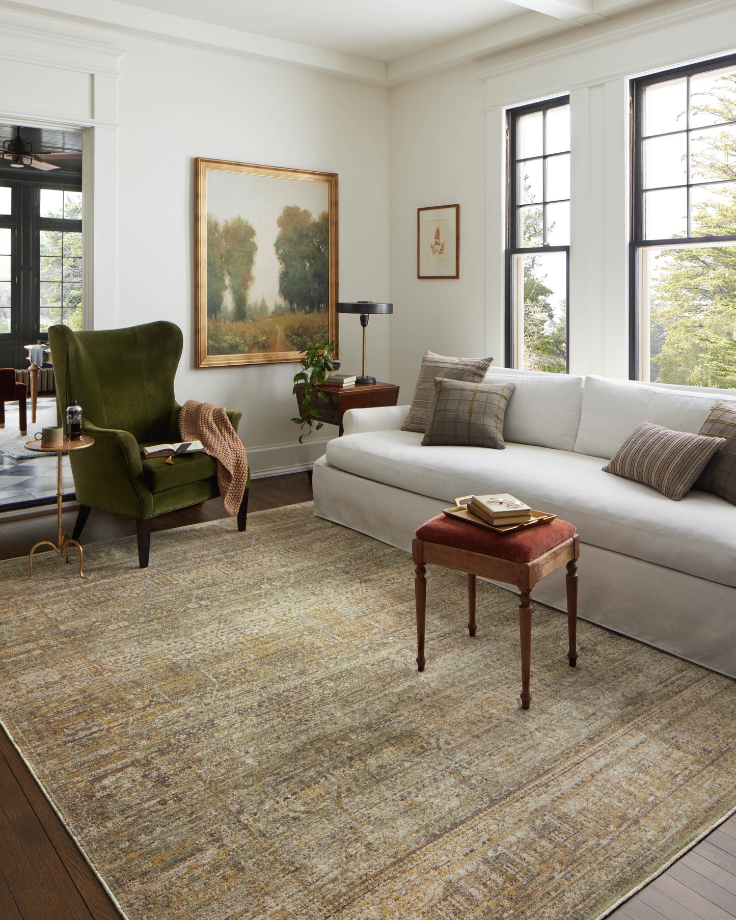 Jean Stoffer Bradbury 02 Rug- Dove/Gold - Chapin Furniture