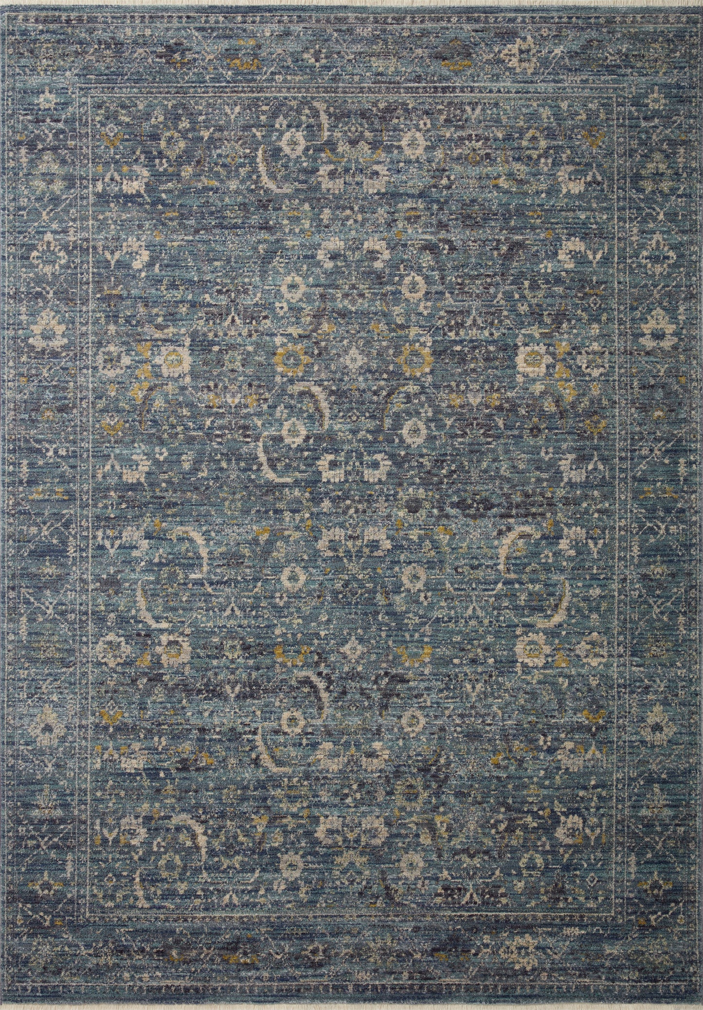 Jean Stoffer Bradbury 03 Rug- Ocean/Gold - Chapin Furniture
