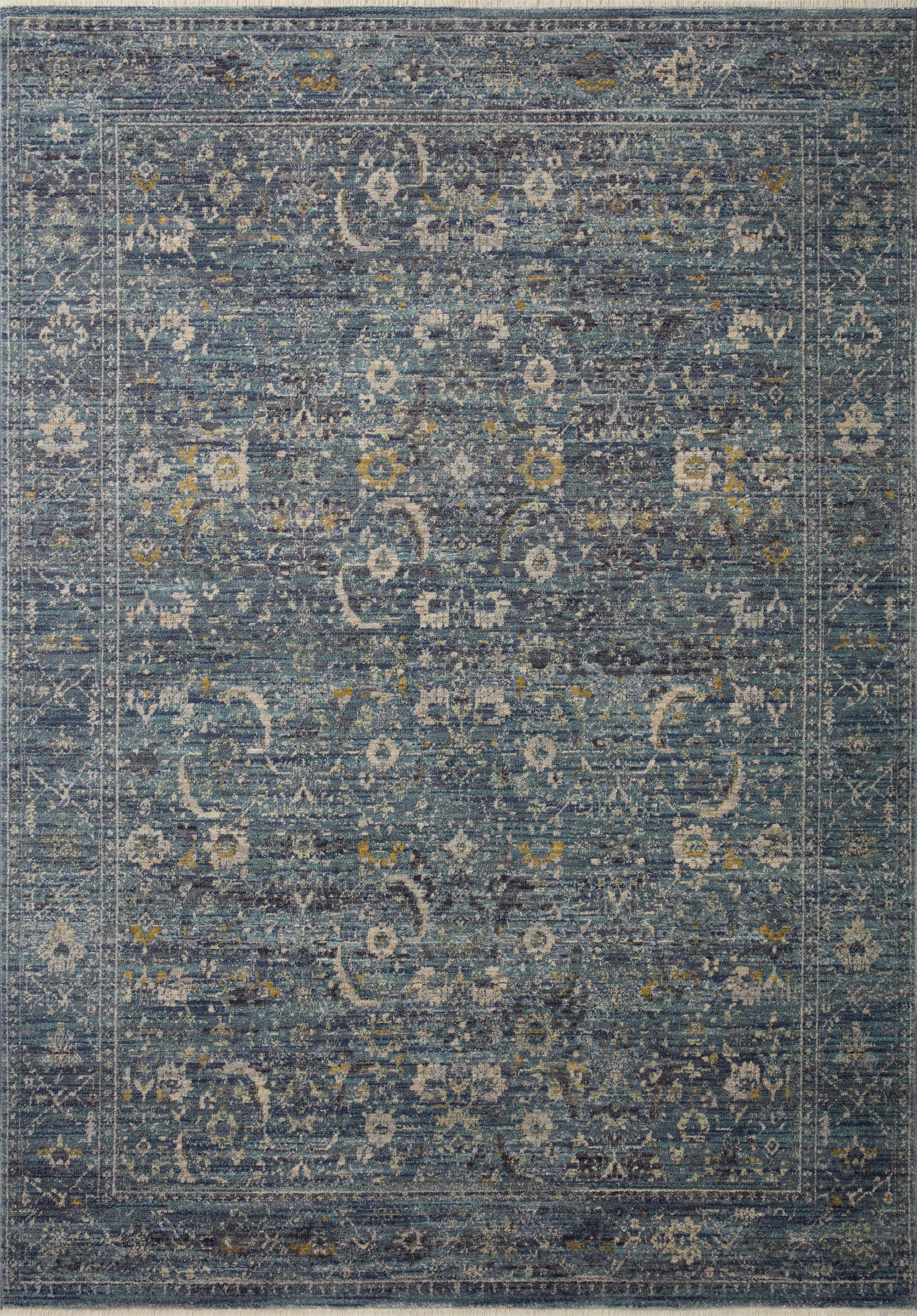 Jean Stoffer Bradbury 03 Rug- Ocean/Gold - Chapin Furniture