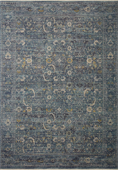 Jean Stoffer Bradbury 03 Rug- Ocean/Gold - Chapin Furniture