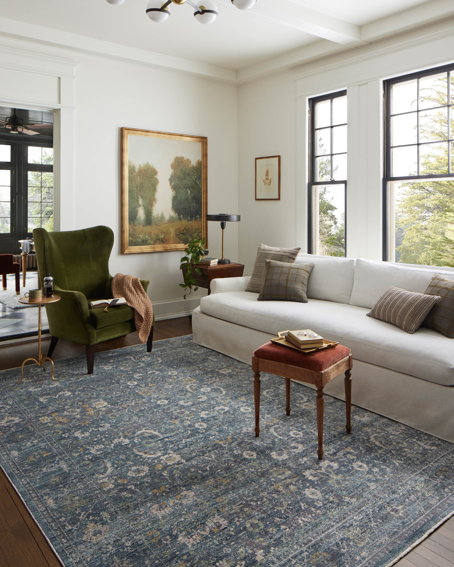 Jean Stoffer Bradbury 03 Rug- Ocean/Gold - Chapin Furniture