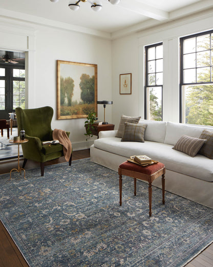 Jean Stoffer Bradbury 03 Rug- Ocean/Gold - Chapin Furniture