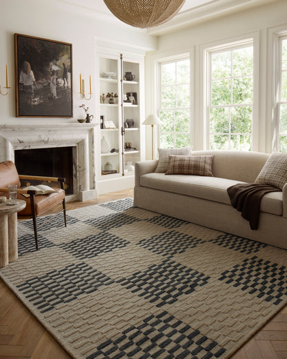 Chris Loves Julia Bradley Rug - Beige / Midnight - Chapin Furniture