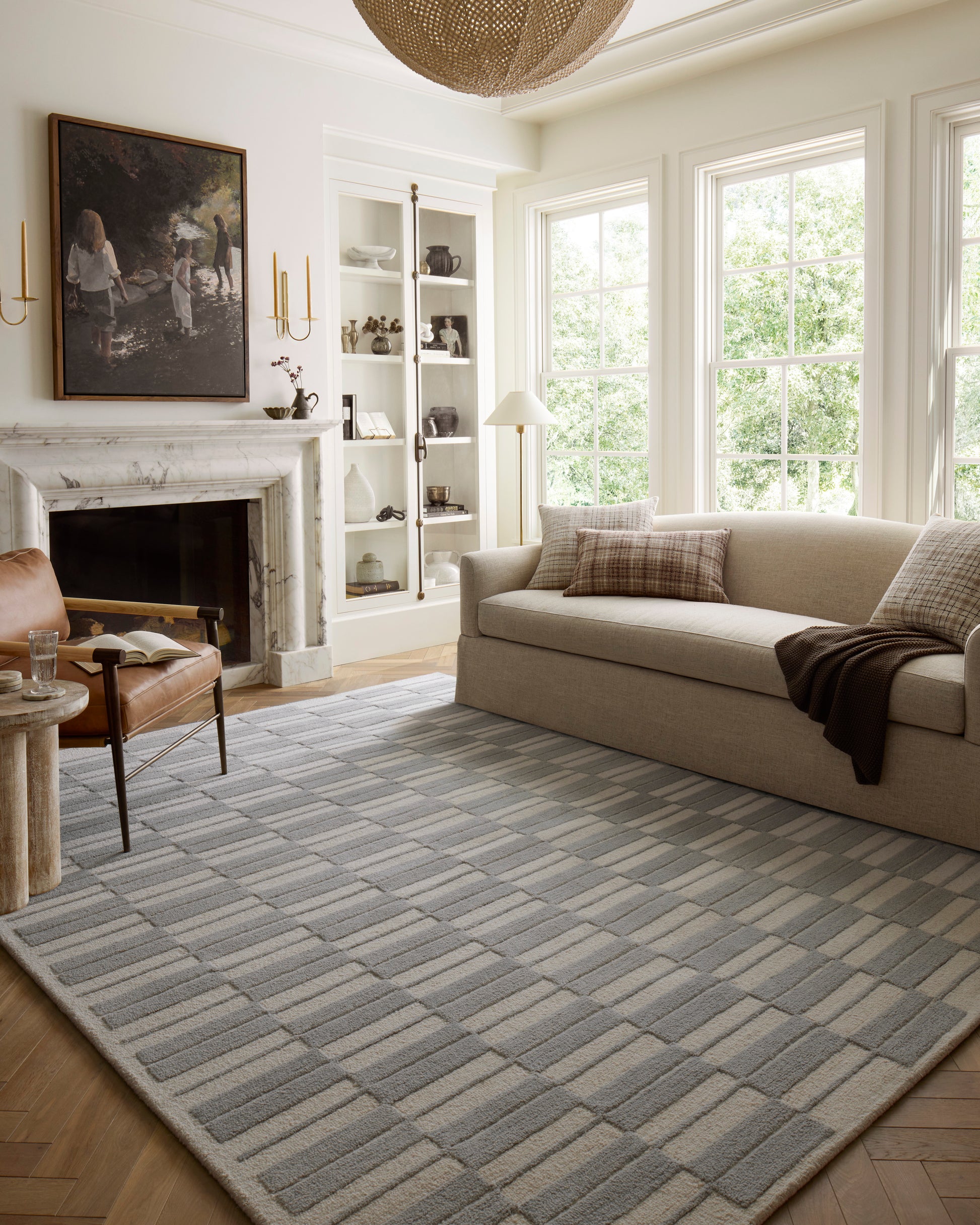 Chris Loves Julia Bradley Rug - Ivory / Grey - Chapin Furniture