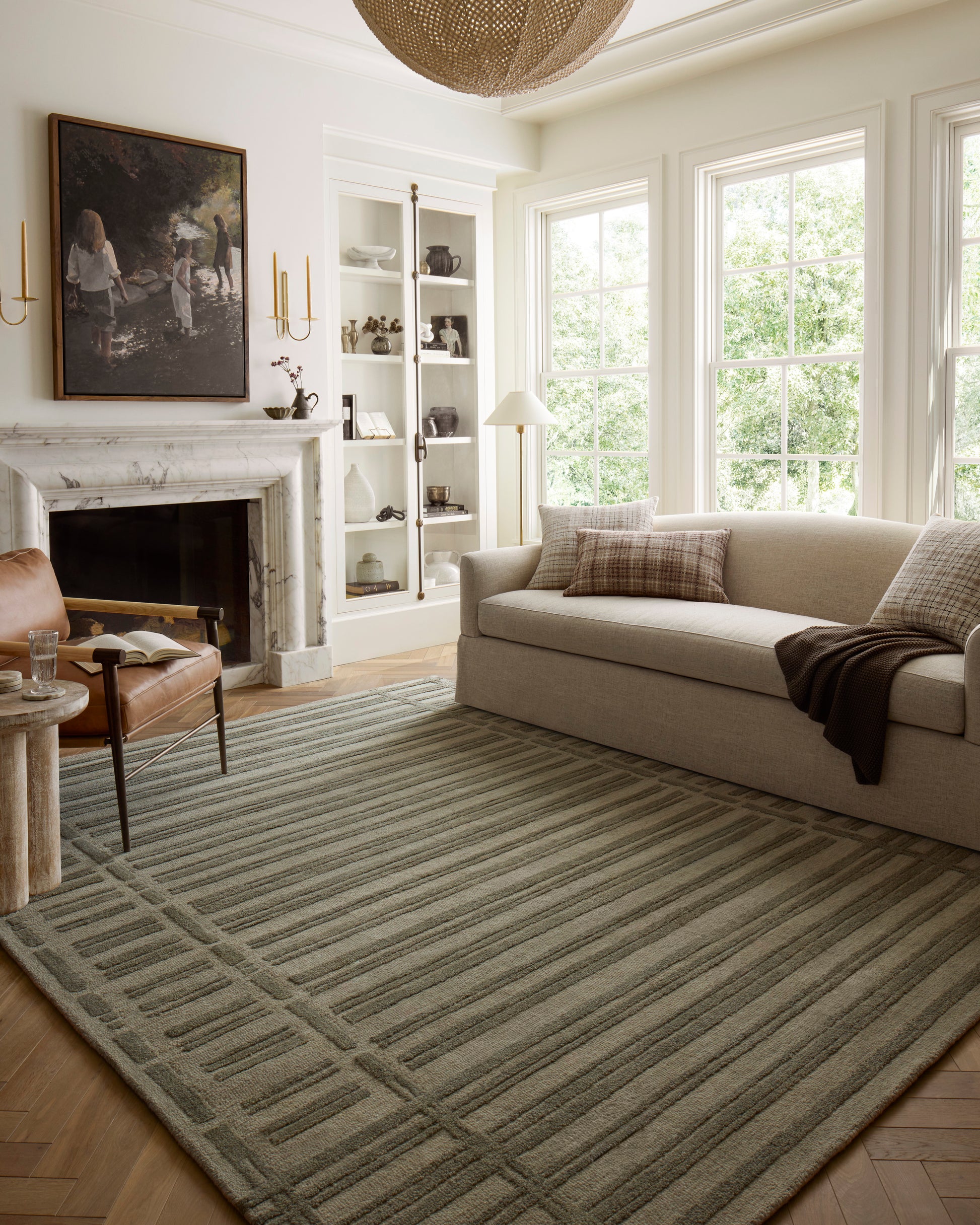 Chris Loves Julia Bradley Rug - Sage / Olive - Chapin Furniture