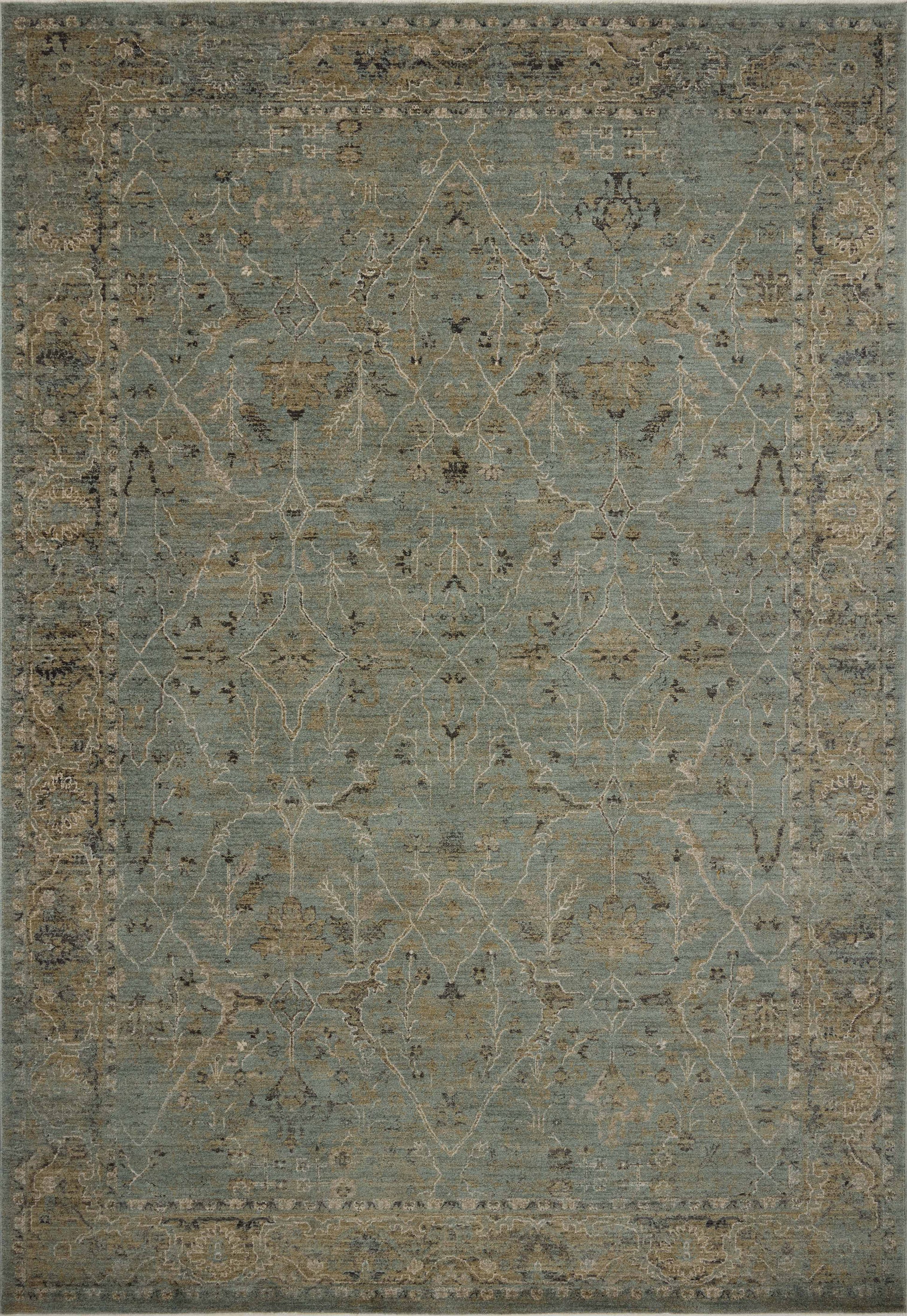 Briar 02 Aqua/Olive Rug - Chapin Furniture
