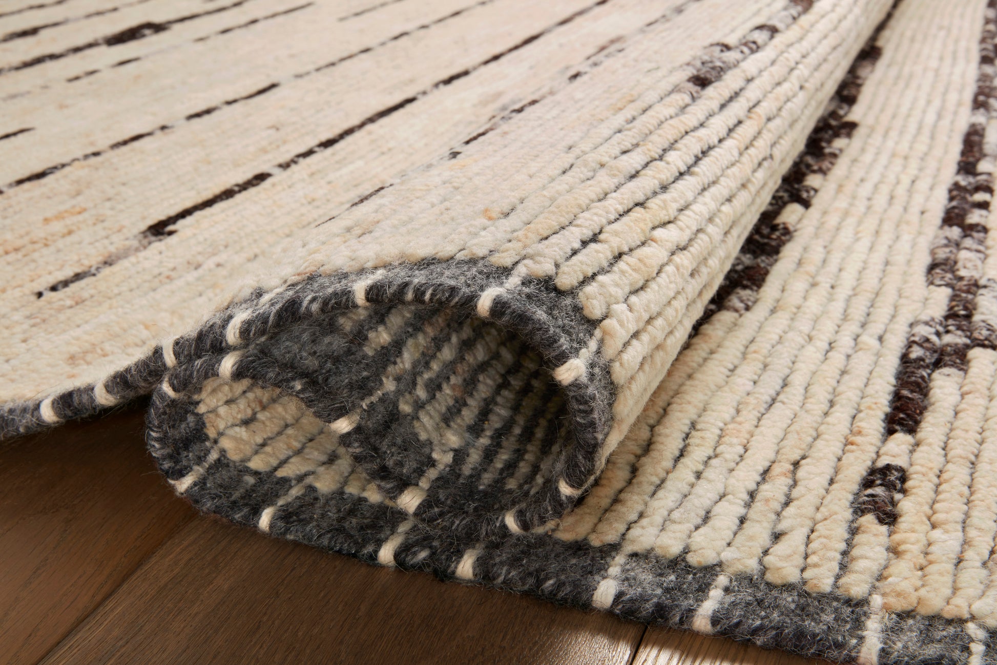 Amber Lewis Briyana 04 Natural/ Black Rug - Chapin Furniture