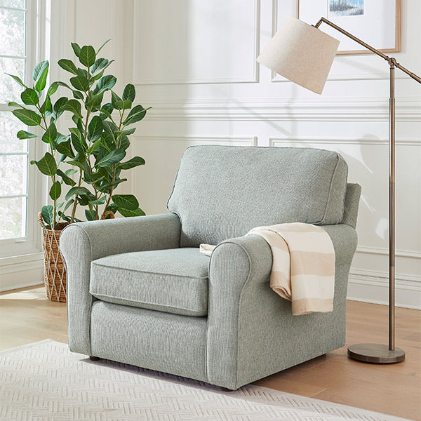 Hanway Stationary Chair With Ottoman Option- Custom - Chapin Furniture